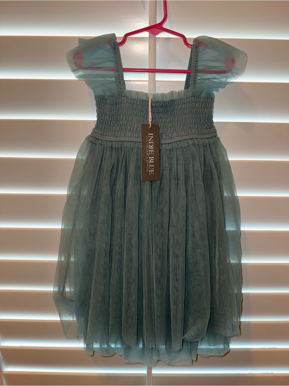 Indie Blue Girls' Juliet Teal Tulle Dress 4T